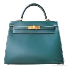 Hermes Kelly 28 Bag z6 Malachite Tadelakt GHW