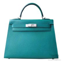 Hermes Kelly 28 Bag z6 Malachite Epsom PHW