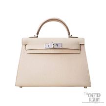 Hermes Mini Kelly II Bag ck10 Craie Epsom PHW