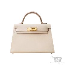 Hermes Mini Kelly II Bag p9 Anemone Epsom GHW