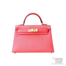 Hermes Mini Kelly II Bag t5 Rose Jaipur Epsom GHW