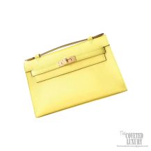 Hermes Mini Kelly 22 Pochette Bag c9 Foufre Epsom GHW