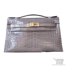 Hermes Mini Kelly I Bag CC94 Terre Cuite Ostrich GHW