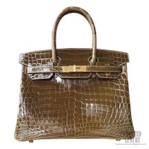 Hermes Birkin 30 Bag 6h Veronses Shiny Nile Croc GHW