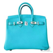 Hermes Birkin 25 Bag 7v Lagon Togo PHW