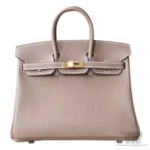 Hermes Birkin 25 Bag ck18 Etoupe Togo GHW