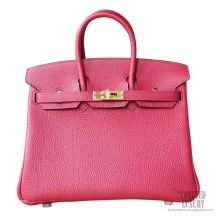 Hermes Birkin 25 Bag k1 Rouge Grenade Togo GHW