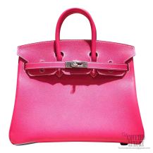 Hermes Birkin 25 Bag e5 Rose Tyrien Epsom PHW