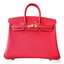 Hermes Birkin 25 Bag s5 Rouge Tomate Togo GHW