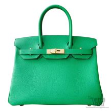 Hermes Birkin 30 Handbag 1k Bambou Togo GHW