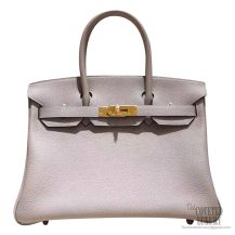 Hermes Birkin 30 Handbag 4z Gris Mouette Togo GHW