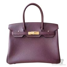 Hermes Birkin 30 Handbag cc58 Prune Togo GHW