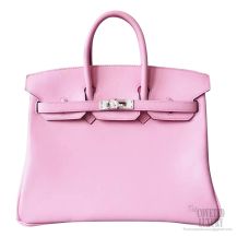 Hermes Birkin 25 Bag 3q Rose Sakura Swift SHW