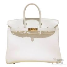 Hermes Birkin 25 Bag ck01 Blanc Swift GHW