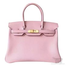 Hermes Birkin 30 Bag 3q Rose Sakura Swift Calfskin GHW