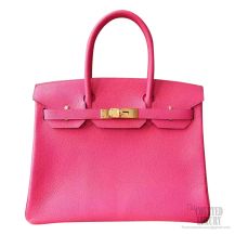 Hermes Birkin 30 Bag 5r Rose Shocking Chevre Myzore Goatskin GHW