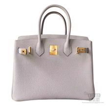 Hermes Birkin 30 Bag 8u Blue Glacier Togo Calfskin GHW