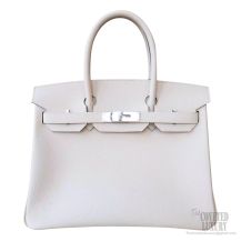 Hermes Birkin 30 Bag cc10 Craie Epsom Calfskin SHW