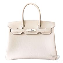 Hermes Birkin 30 Bag cc10 Craie Togo Calfskin SHW