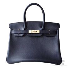 Hermes Birkin 30 Bag ck89 Noir Swift Calfskin GHW