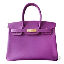 Hermes Birkin 30 Bag p9 Anemone Epsom Calfskin GHW