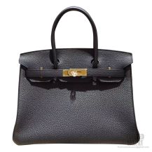 Hermes Birkin 30 Bag Multicolored ck89 Noir Togo Calfskin GHW