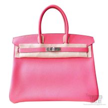 Hermes Birkin 35 Bag 8w Rose Azalee Epsom Calfskin SHW