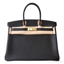 Hermes Birkin 35 Bag ck89 Noir Togo Calfskin GHW