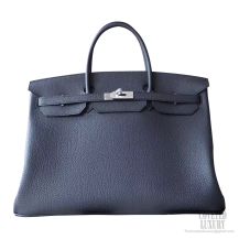 Hermes Birkin 40 Bag ck89 Noir Togo Calfskin SHW