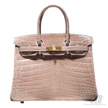 Hermes Birkin 30 Bag ck18 Etoupe Shining Niloticus Croc GHW