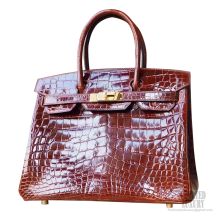 Hermes Birkin 30 Bag ck37 Gold Shining Niloticus Croc GHW