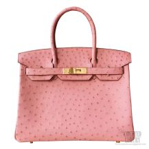 Hermes Birkin 30 Bag ck94 Terre Cuite Ostrich GHW