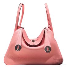 Hermes Lindy 30 Bag Rose Sakura 3Q Clemence 