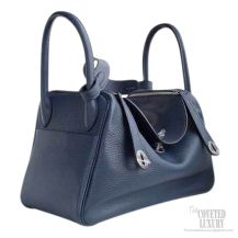 Hermes Lindy 30 Bag Bleu de Galice S7 Clemence 