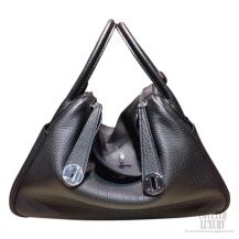 Hermes Lindy 30 Bag Noir 89 Black Taurillon Clemence 