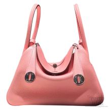 Hermes Lindy 26 Bag Rose Sakura 3Q Clemence