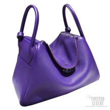 Hermes Lindy 26 Bag Purple Iris 9K Clemence