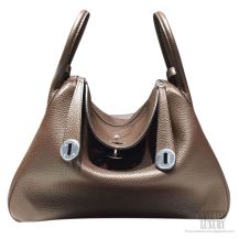 Hermes Lindy 26 Bag Chocolat CK47 Clemence