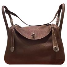 Hermes Lindy 26 Bag Etoupe Taurillon Clemence