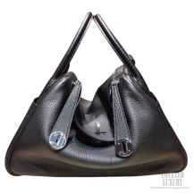 Hermes Lindy 26 Bag Noir 89 Black Taurillon Clemence