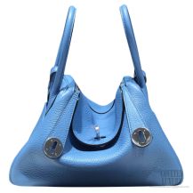 Hermes Lindy 26 Bag Blue Paradise 2T Clemence