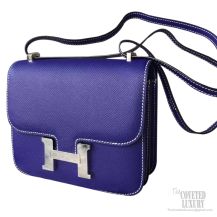 Hermes Constance 23 Bag Electric Blue 7T Epsom