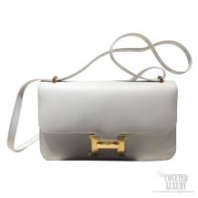 Hermes Constance Elan 25 Bag Blanc Epsom