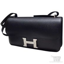 Hermes Constance Elan 25 Bag Black Epsom SHW