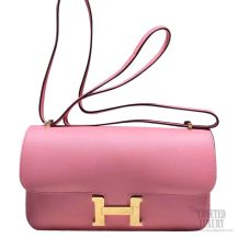 Hermes Constance Elan 25 Bag Rose Confetti 1Q Epsom GHW