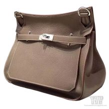 Hermes Jypsiere 28 Bag Etoupe CK18 Taurillon Clemence