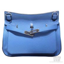 Hermes Jypsiere 28 Bag Blue Paradise 2T Taurillon Clemence