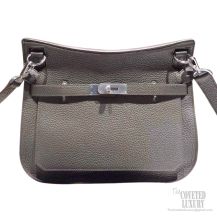 Hermes Jypsiere 28 Bag Iron Gray Taurillon Clemence