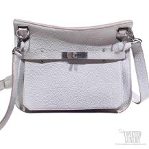 Hermes Jypsiere 28 Bag Pearl Gray CK80 Taurillon Clemence