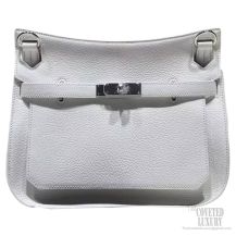 Hermes Jypsiere 34 Large Bag White Taurillon Clemence